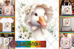 Dazzling Tote Bag Designs PNG, Goose Product Image 1