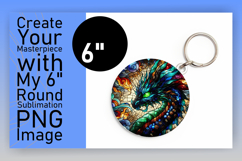 Artful Round Design Keychain Template , Animals Product Image 1