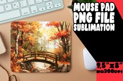 Autumn Watercolor Mouse Pad Design Sublimation Product Image 1