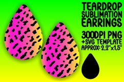 Leopard Print Glitter Teardrop Earring Style Product Image 1