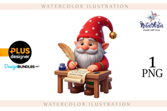Watercolor Christmas gnomes, Christmas Gnomes Product Image 1