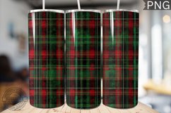 Green Christmas Plaid Tumbler Wrap -High Quality 300 Dpi Product Image 1