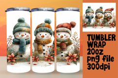 Festive Gingerbread Man Wrap 20oz Winter Sublimation Product Image 1
