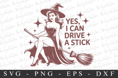 4 Halloween Yes I Ca Drive A Stick PNG | Spooky Season Png Product Image 1
