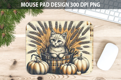Cat Mouse pad Sublimation - Thanksgiving PNG Design Product Image 1