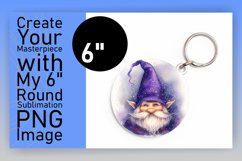 Dreamy Days: Watercolor Gnome Circle Design Sublimation Product Image 1