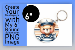 Cute Round Design Car Coaster PNG , Teddy Bear Product Image 1