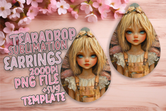 Stylish Teardrop Earrings PNG Artwork , Fairy Product Image 1