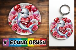 Cheerful Circle Car Coasters PNG, Valentines Product Image 1