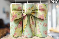 Spring Fling Bow Tumbler Wrap -High Quality 300 Dpi Product Image 1