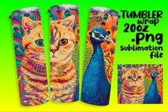 Whisker Whimsies: Cat Lover&#039;s Sublimation Tumblers Product Image 1