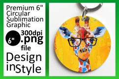 Spring Round Design with Adorable Giraffe Patterns Product Image 1