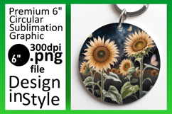 Cute Circle PNG for Sublimation , Flowers Product Image 1