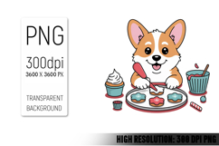 Cute Christmas Dog, Animal Sublimation Clipart PNG Product Image 1