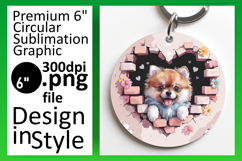 Bright Round Design Coaster PNG , Cute Dog Product Image 1
