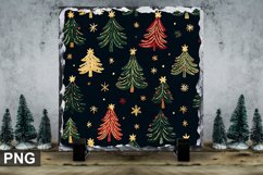 Christmas Tree Square Sublimation Slate Design Product Image 1