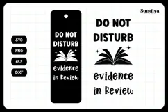 True Crime Bookmark Saying SVG | Evidence In Review Product Image 3