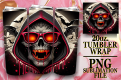 Playful moments 20oz tumbler wrap, Skull Product Image 1