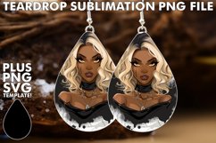 15x Teardrop Earring Design Collection Sublimation , Hallowe Product Image 10