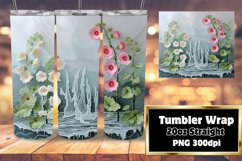 3D Floral Hole Wrap for Sublimation - 20oz Tumblers Product Image 1