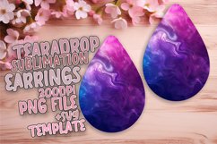Gradient Design Teardrop Earrings for Sublimation Projects Product Image 1