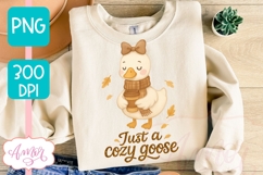Just a cozy goose sublimation PNG | Fall shirt png design Product Image 5