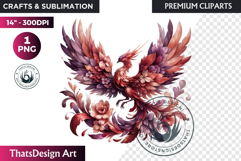 Romantic Flower clipart Rose gold Valentine floral PNG Product Image 1