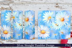Floral Tumbler Wrap | 20 oz. | Daisy Flowers | Camomiles Product Image 1