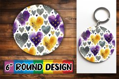 Timeless Round Ornaments Sublimation PNG, Heart Product Image 1