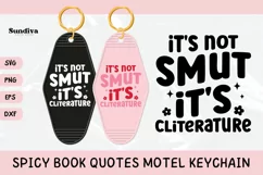 Spicy Book Lover Motel Keychain SVG - It's Cliterature Product Image 1