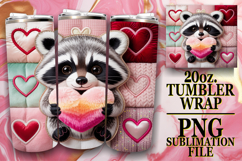 SERENE MOMENTS 20oz TUMBLER WRAP, Valenines Animals Product Image 1