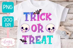 Trick or treat PNG for sublimation | Cute Halloween shirt Product Image 1