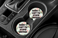 Funny Nurse Quote Car Coaster PNG | Can&#039;t Fix Product Image 3