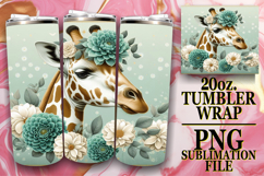 Sweet Joy 20oz tumbler wrap, Giraffe Product Image 1