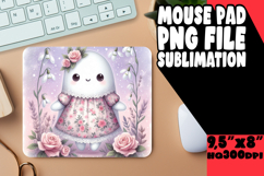 CHEERFUL MOUSE PAD SUBLIMATION PNG, Cute Ghost Product Image 1