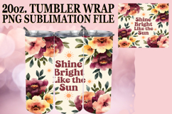 LUMINOUS DREAMS 20oz TUMBLER WRAP, Flower Quote Product Image 1