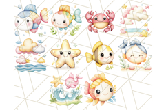 Under the Sea Nursery Clipart, Ocean Animals PNG Product Image 3