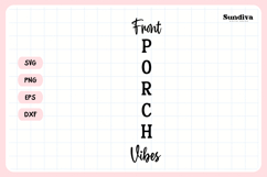 Porch Sign Saying SVG | Front Porch Vibes Product Image 3