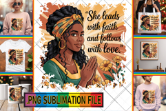 Sweet TSHIRT PNG Art Ideas, Praying Woman Product Image 1