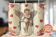 Cupid Vintage Valentine Tumbler | Valentine Tumbler Wrap Product Image 1