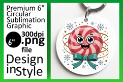 Glamorous Round Design for Sublimation , Cute Christmas Product Image 1