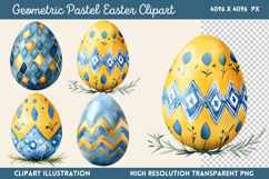 Geometric Pastel Easter Clipart Bundle PNG Product Image 6