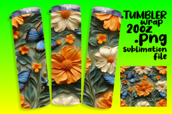 Personalized 20oz Artwork for Gifts , 3D Flower Product Image 1
