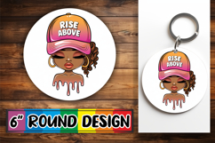 Radiant Car Coaster Circle PNG, Black Woman Product Image 1