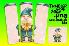 Festive Gnome Christmas Tumbler Wrap for 20oz PNG Product Image 1