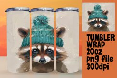 Cheerful Winter Animal Wrap Sublimation 20oz Product Image 1