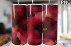 Burgundy Alcohol Ink Tumbler Wrap - High Quality 300 Dpi Product Image 1