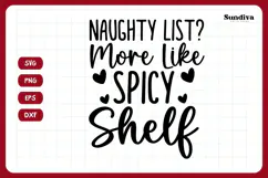 Christmas Bookish Quote SVG | Naughty List? Product Image 3