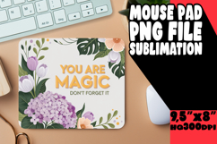 Luminous MOUSE PAD Creative PNG, Flower Quote Product Image 1