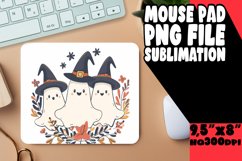 Cute Halloween Mouse Pad Ghosts PNG Product Image 1